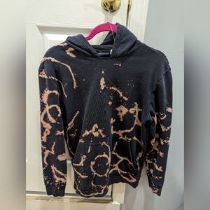 Artisan Handmade bleached Dyed Old Navy size 16 XXL kids hoodie.
